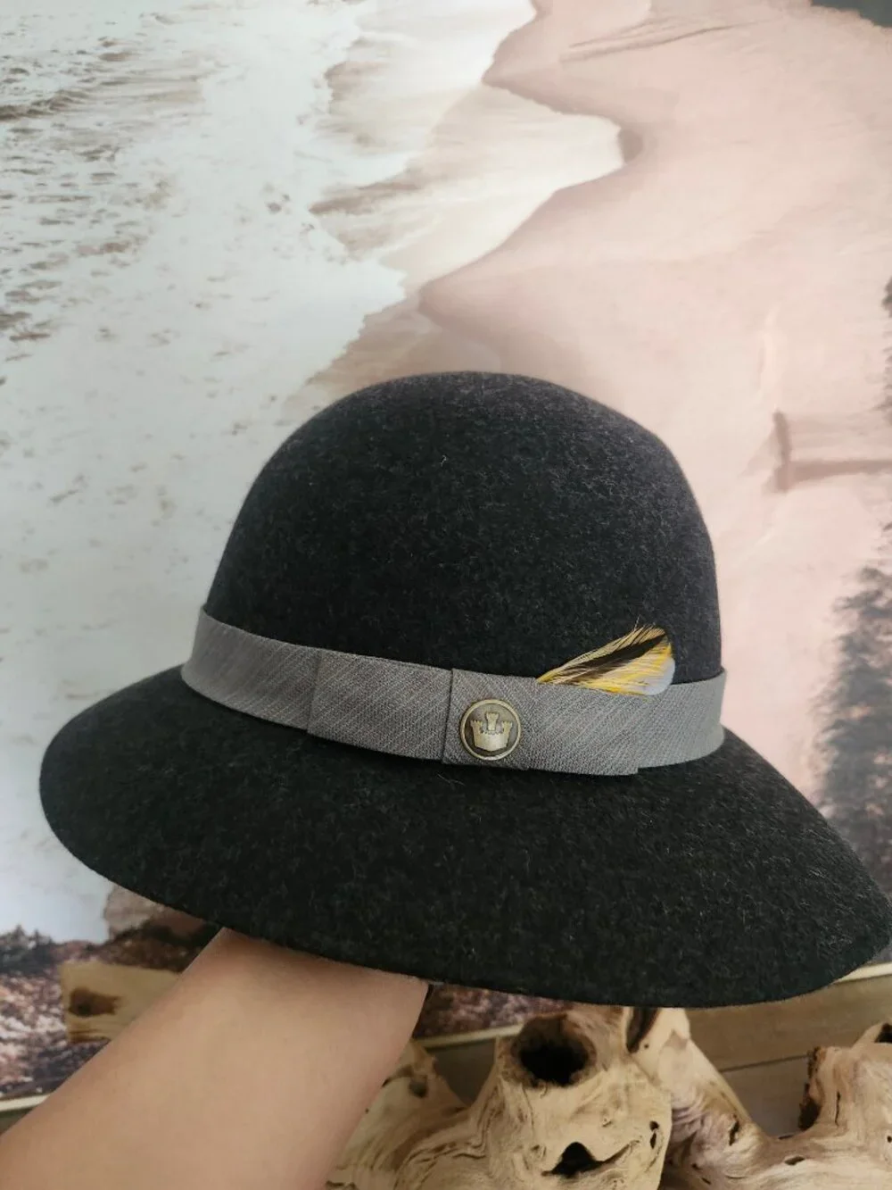GOORIN BROS. Ella Wool Felt Cloche Hat Flapper Gatsby L